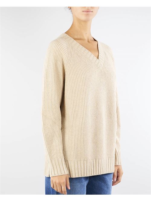 Maglia a V in lana viscosa e cashmere Max Mara Weekend MAX MARA WEEKEND | Maglia | PANIA3